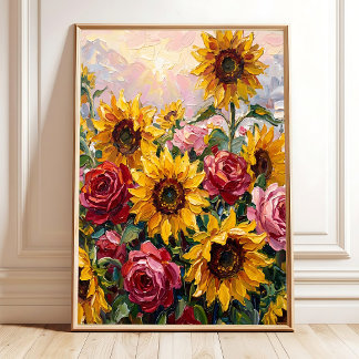 Paysage Lever de Soleil Campagne Art Mural