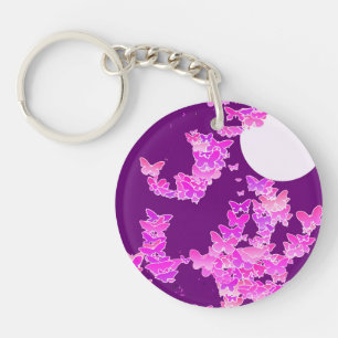 Paysage lunaire avec papillons - orchidée, améthys