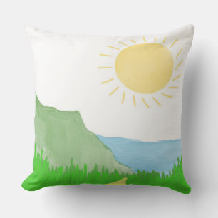 paysage magnifique coussin de lancer