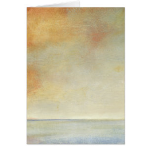 Paysage marin avec le coucher du soleil orange