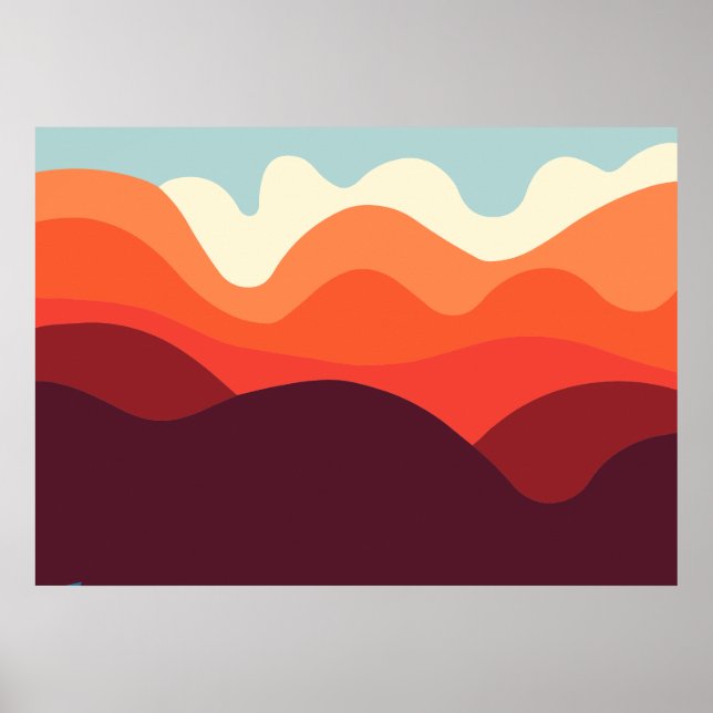 Paysage minimaliste 190821(02) Poster (Devant)