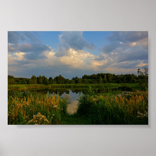Paysage naturel Lac Biélorussie Poster (Devant)