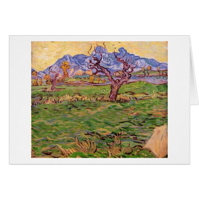 Paysage, Olivier, Montagnes, Vincent van Gogh (Devant horizontal)