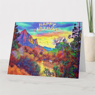 Paysage pittoresque Carte d'anniversaire