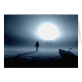 paysage, portrait, personne, nuit, lune