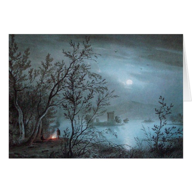 PAYSAGE ROMANTIQUE NOCTURNE EN BLEU (Devant horizontal)