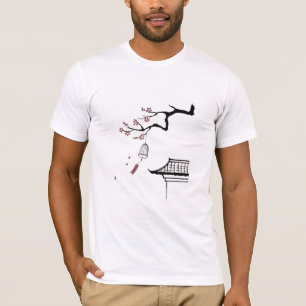 Paysage serein de temple asiatique T-Shirt minimal