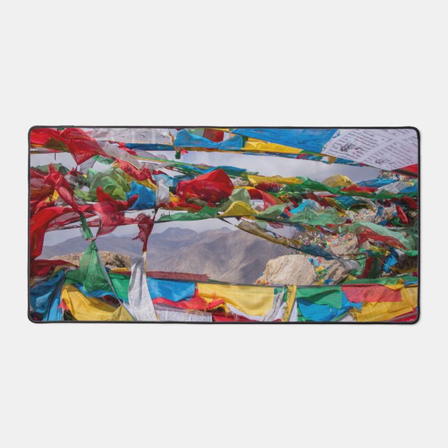 Paysage tibétain avec drapeaux de prière - Himalay (Recto)
