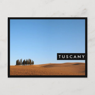 Paysage toscan avec cyprès carte postale design
