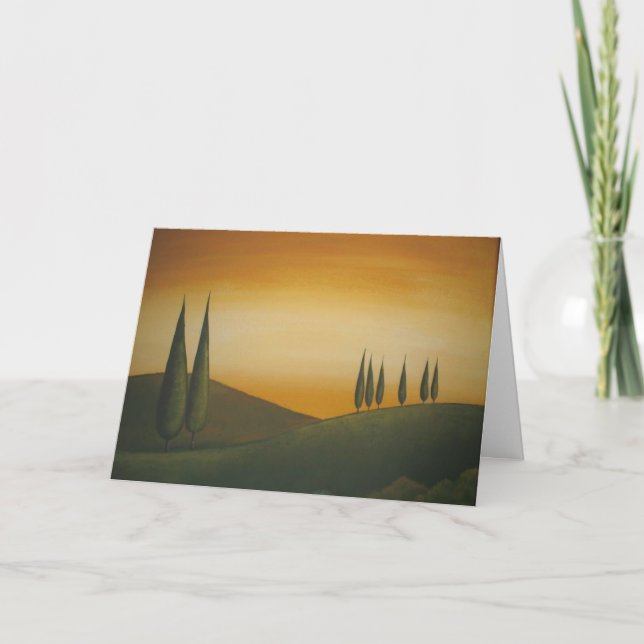 Paysage toscan - carte d'anniversaire (Devant)