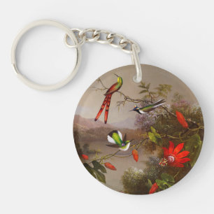Paysage tropical avec dix colibris