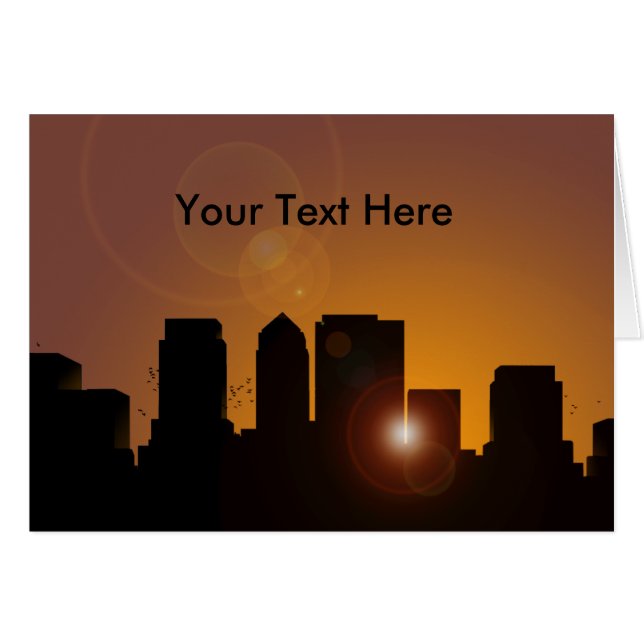 Paysage urbain au lever du soleil (Devant horizontal)