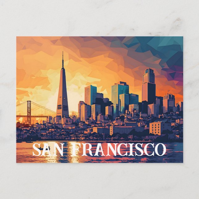 Paysage urbain Carte postale de San Francisco  (Devant)