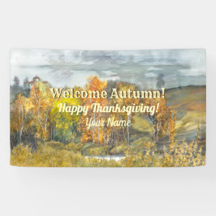 Paysages automnaux aquarelle Bannière