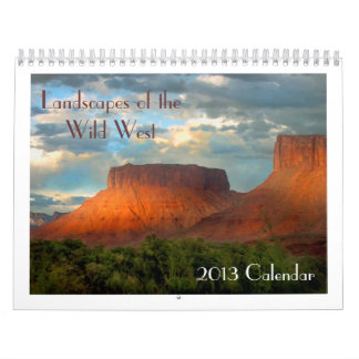 Paysages du calendrier sauvage de l'ouest 2013