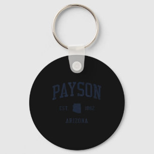 Payson Az Jn1 Vintage Athletic Blue Design  Keychain