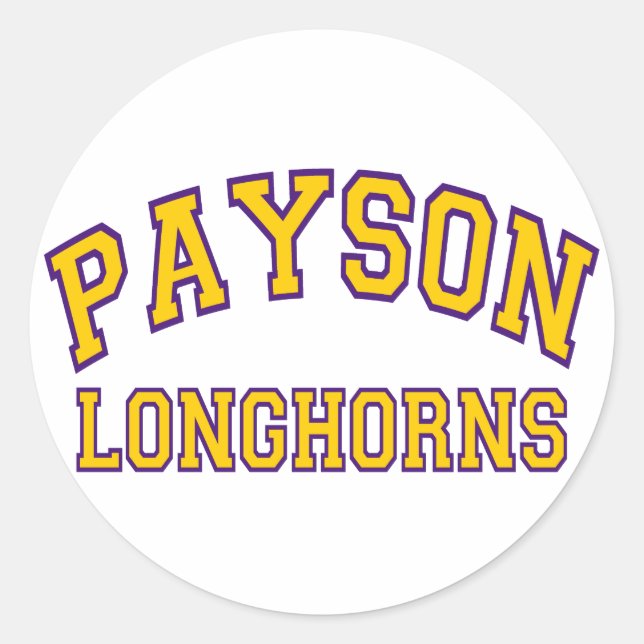 Payson Longhorns Classic Round Sticker (Front)
