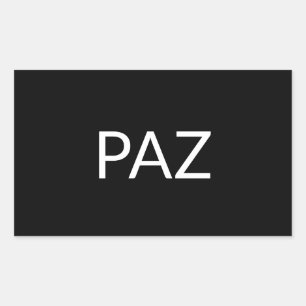 Paz black white Spanish peace simple minimalist Sticker