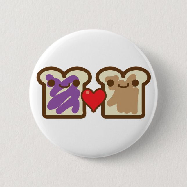 pb and j 2 inch round button (Front)