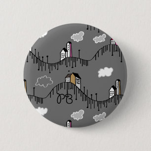 PB Houses 2 Inch Round Button