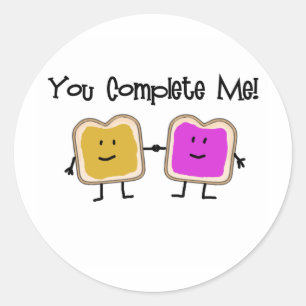 PB & J CLASSIC ROUND STICKER