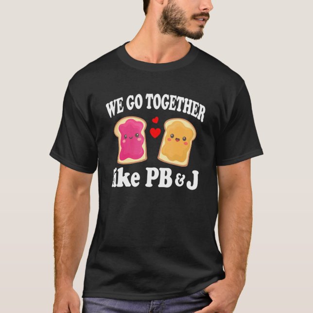 Pb&j Halloween Valentine's Day Matching Couples Co T-Shirt (Front)