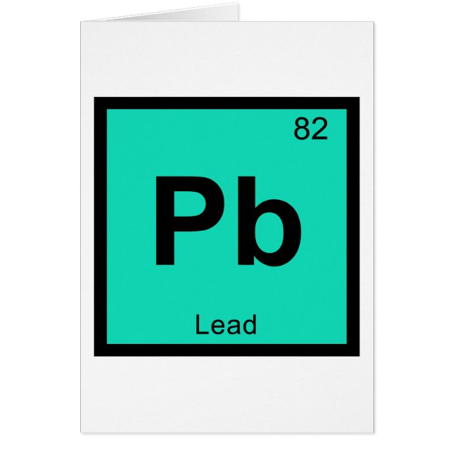 Pb - Lead Chemistry Periodic Table Symbol Element (Front)