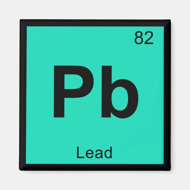 Pb - Lead Chemistry Periodic Table Symbol Element Magnet (Front)
