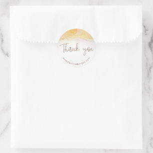 PB Thank you 2 Golden Classic Round Sticker