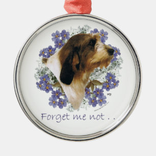 PBGV Forget-Me-Not Metal Ornament