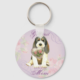 PBGV Heart Mom Keychain