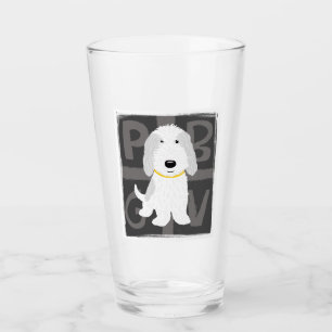 PBGV Petit Basset Griffon Vendeen Cartoon Dog Glass