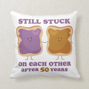 PBJ 50th Anniversary Throw Pillow