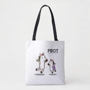 PBOT Happy Zebra tote bag