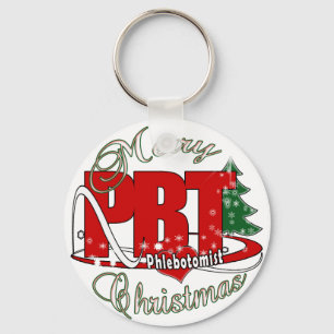 PBT CHRISTMAS PHLEBOTOMIST LABORATORY KEYCHAIN