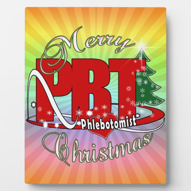 PBT CHRISTMAS PHLEBOTOMIST LABORATORY PLAQUE (Front)
