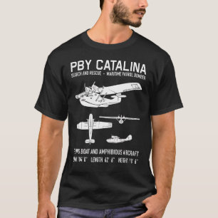 Pby Catalina American Ww2 Flying Boat Diagrams T-Shirt