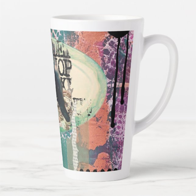 PC2506 - Letter Crow Latte Mug (Right)