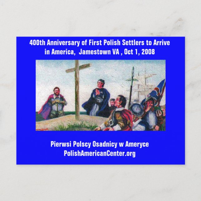 PC 400th Anniversary First Polish Settlers Postcard (Front)