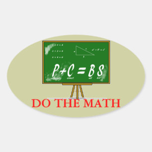 PC=BS math2 Oval Sticker