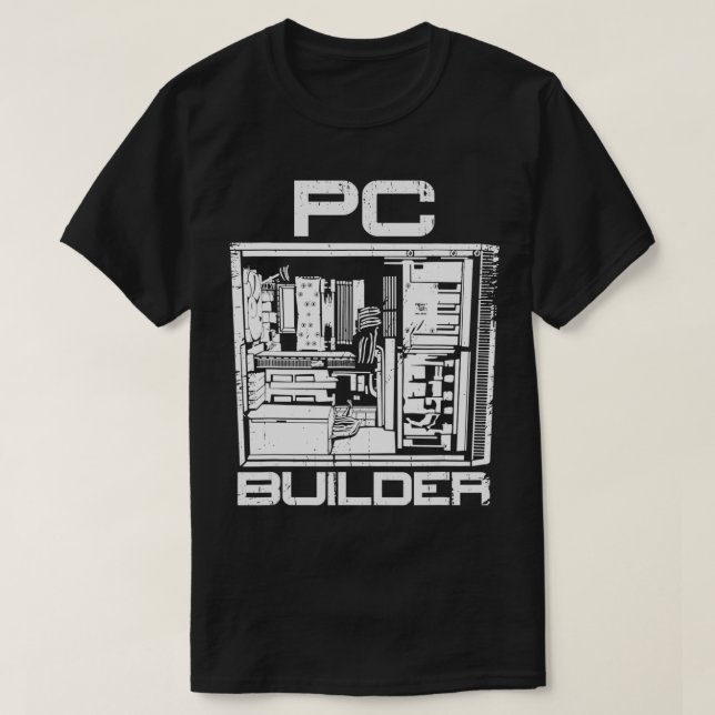 PC Builder Computer Expert Information Technology  T-Shirt (Design Front)