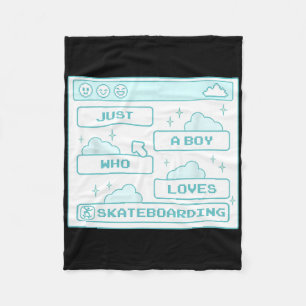 Pc Computer Geek Nerd Cool Gamer Boy Who Loves Ska Fleece Blanket