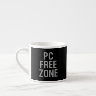 PC Free Zone black espresso mug