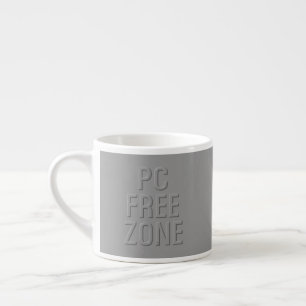PC Free Zone grey espresso mug