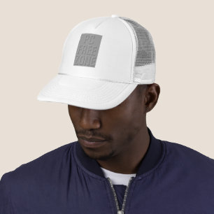 PC Free Zone grey on white trucker hat