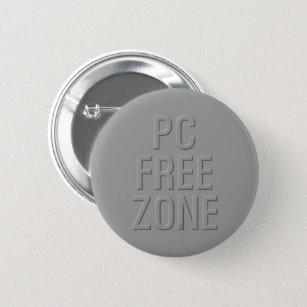 PC Free Zone grey standard round button