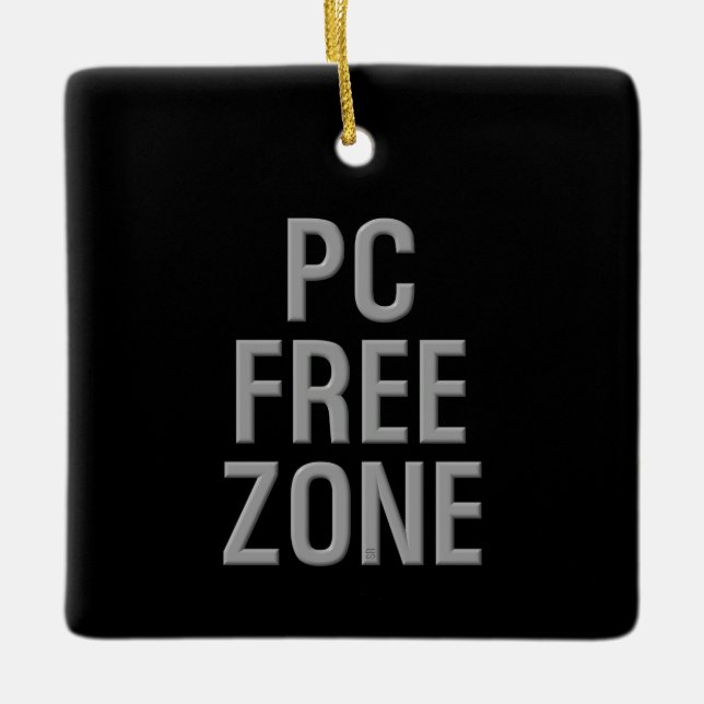 PC Free Zone noir céramique ornement carré (Devant)
