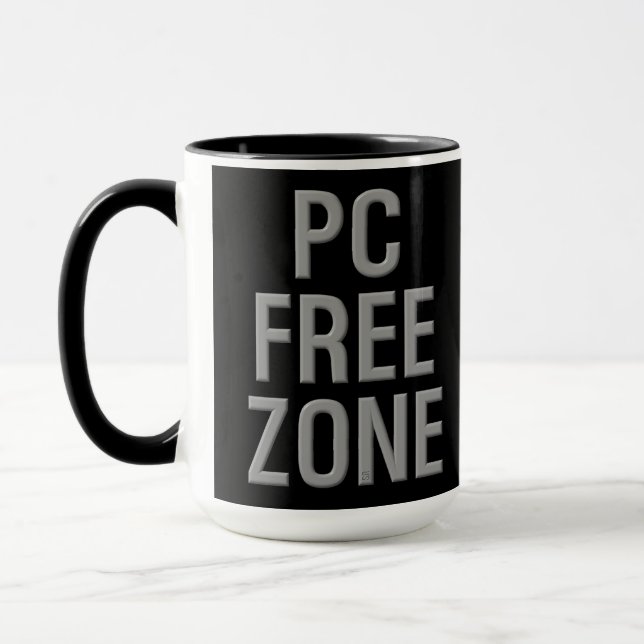 PC Free Zone noir combo mug (Gauche)