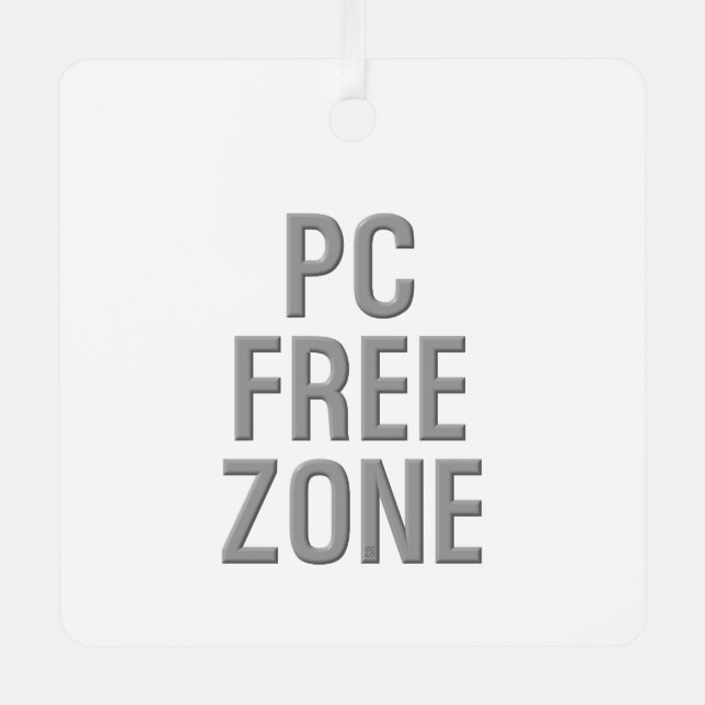 PC Free Zone ornement en métal blanc (Recto)