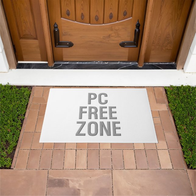 PC Free Zone white doormat (Outdoor)